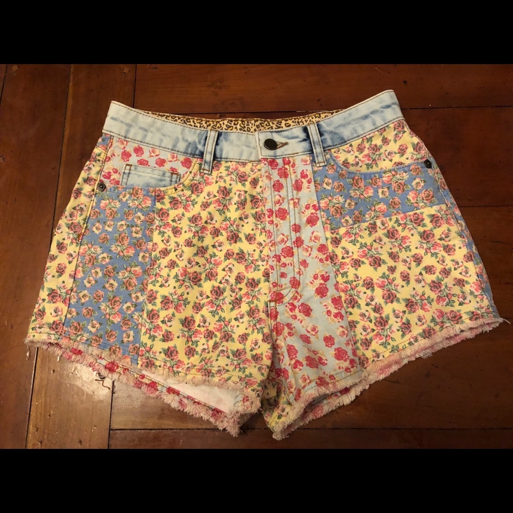 Anthropologie Farm Rio Patchwork shorts NWT summer
